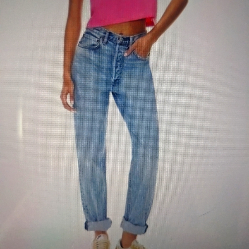 DENIM FORUM The 90's Boyfriend High Rise Jeans